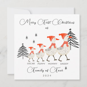 Frohe erste Weihnachten als Familie von vier