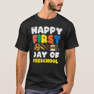 Frohe ersten Tag der Vorschule Jungs Mädchen T-Shirt