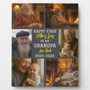 Frohe erster Opa-Tag Fotocollage Fotoplatte