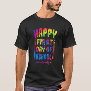 Frohe Erster Schultag Krankenschwester Leben Zurüc T-Shirt