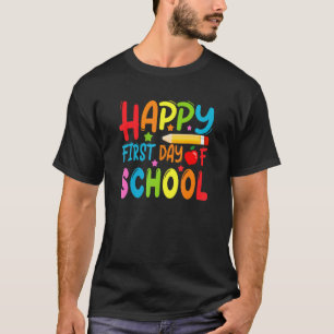 Frohe Erster Schultag Lustige Männer Frauen Lehrer T-Shirt