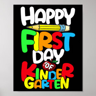 Frohe Erster Tag im Kindergarten Lehrer Byck an Sc Poster