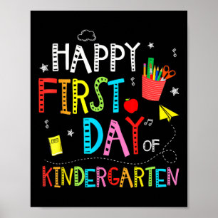 Frohe Erster Tag im Kindergarten Zurück zur Schule Poster