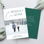 Frohe Ever nach grüner Schrift Weihnachts-Foto Feiertagskarte<br><div class="desc">Frohe Ever nach grüner Schrift Weihnachten Moderne Foto Holiday Card. Senden Sie Ihren personalisierten und individuell gestaltbaren Urlaub an Freunde,  Kollegen und Familie in schlichten,  eleganten und modernen Foto Design festliche,  natürliche minimalistische Stilkarten! Unter der Kalligrafie finden Sie Ihre persönliche Grußbotschaft in der modernen Typografie.</div>