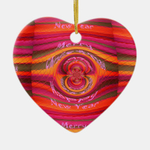Frohe Farben Frohe Weihnachten Glückliches Neues J Keramik Ornament