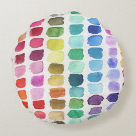 Frohe Farbpalette - Sommer Rundes Kissen