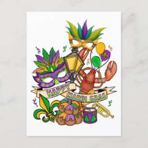 Frohe Fastnacht Postkarte