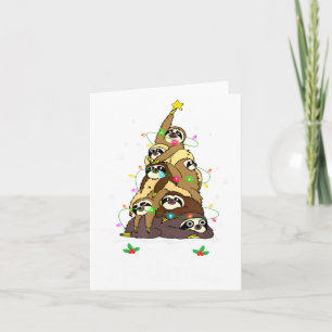 Frohe Faultier-Weihnachten Süße Weihnachten Faulti Karte