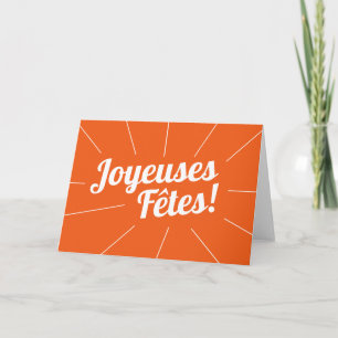 Frohe Feiertage auf französischer Weihnachtskarte Feiertagskarte