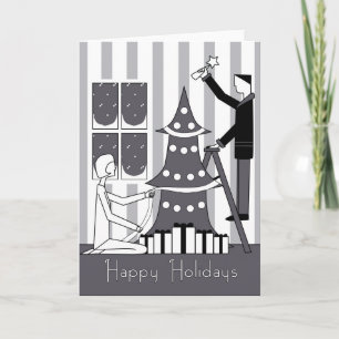 "Frohe Feiertage" Baumverzierung Feiertagskarte