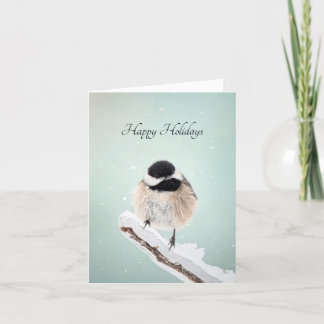 Frohe Feiertage Chickadee Feiertagskarte