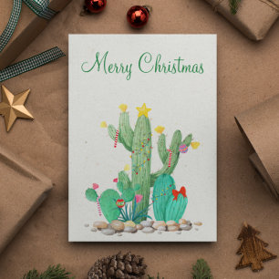 Frohe Feiertage Desert Cactus Südwesten Feiertagskarte