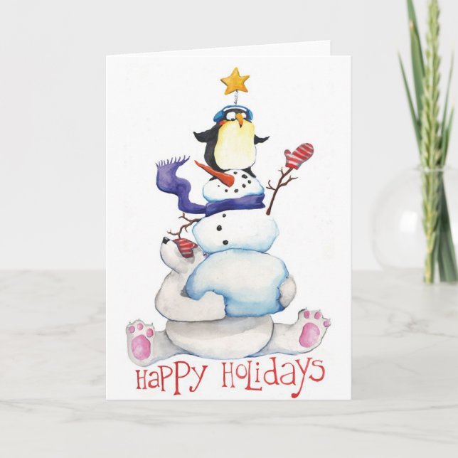 Frohe Feiertage Feiertagskarte (Vorderseite)