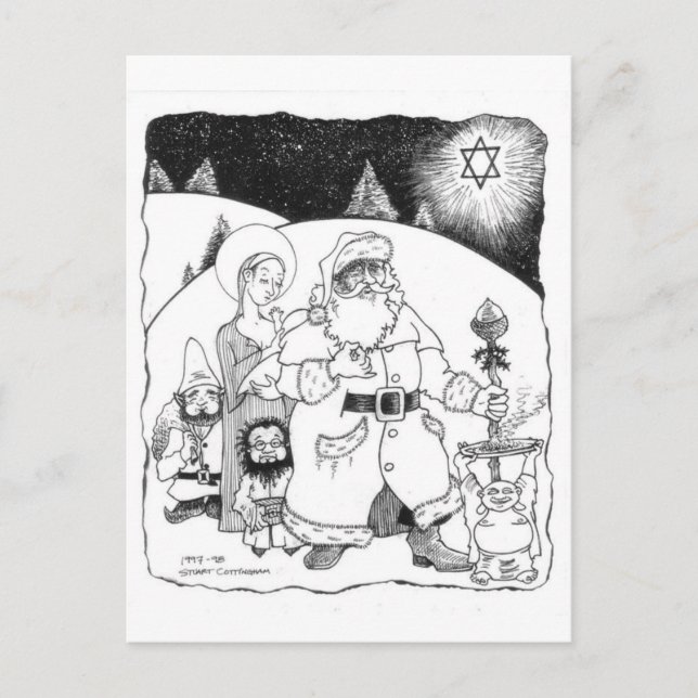 Frohe Feiertage! Feiertagspostkarte (Vorderseite)