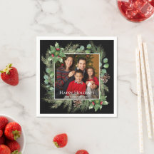 Frohe Feiertage Foto Kranz Weihnachten