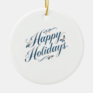 Frohe Feiertage, Fröhliche Weihnachten, Familie, N Keramik Ornament
