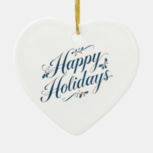 Frohe Feiertage, Fröhliche Weihnachten, Familie, N Keramik Ornament