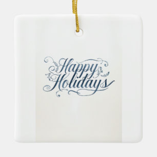 Frohe Feiertage, Fröhliche Weihnachten, Familie, N Keramikornament