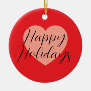 Frohe Feiertage Fröhliche Weihnachten Ferienzeit H Keramik Ornament