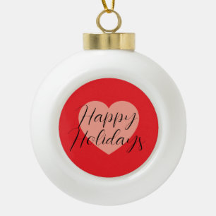 Frohe Feiertage Fröhliche Weihnachten Festtagszeit Keramik Kugel-Ornament