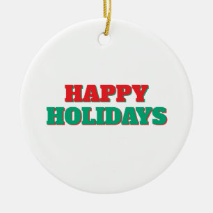Frohe Feiertage Fröhliche Weihnachten Weihnachtsze Keramik Ornament