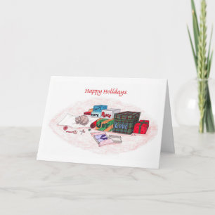 Frohe Feiertage-Geschenke aus dem Herzen Feiertagskarte