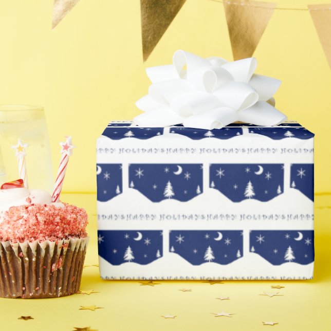 "Frohe Feiertage" Geschenkpapier (Geburtstagsparty)