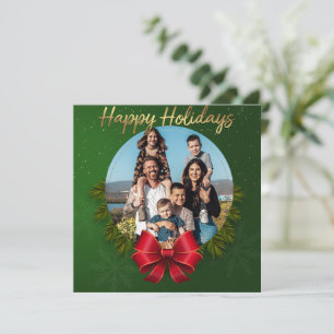 Frohe Feiertage Grüne Foto Weihnachten