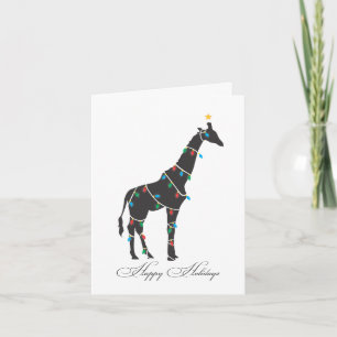 Frohe Feiertage Gruß-Karte - Giraffe Feiertagskarte