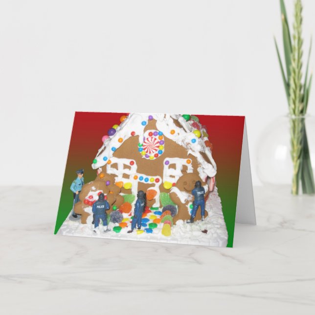 Frohe Feiertage kardiert Polizei Feiertagskarte (Vorderseite)