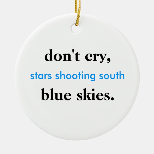 frohe Feiertage Keramikornament (Vorne)