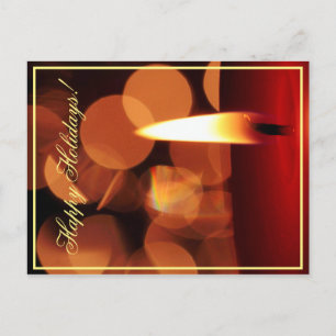 Frohe Feiertage Kerzenlicht Postkarte