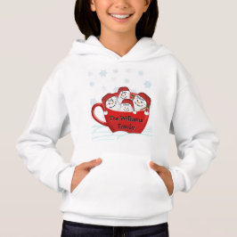 Frohe Feiertage Marshmallow Familie Hoodie