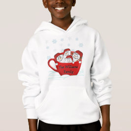Frohe Feiertage Marshmallow Familie Hoodie