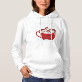 Frohe Feiertage Marshmallow Familie Hoodie
