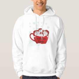 Frohe Feiertage Marshmallow Familie Hoodie