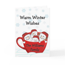 Frohe Feiertage Marshmallow-Familie Personalisiert