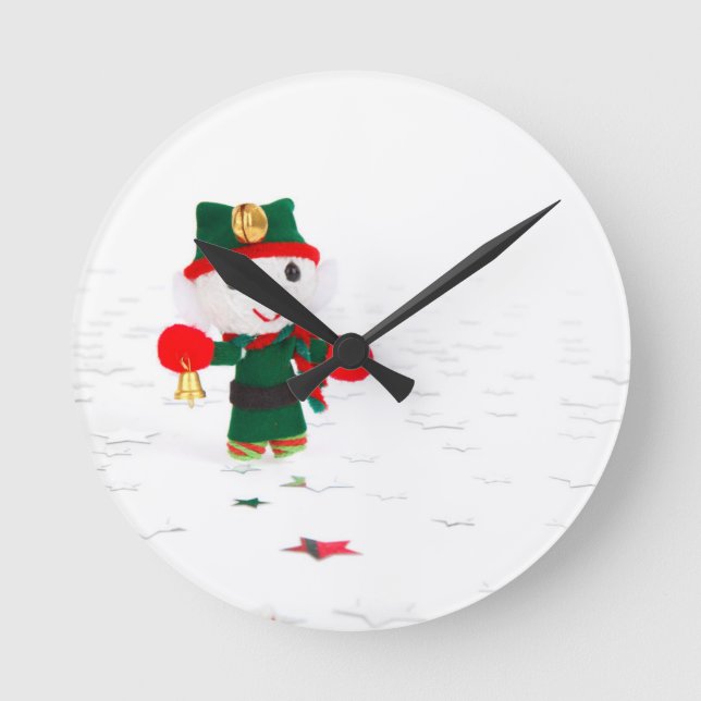 FROHE FEIERTAGE RUNDE WANDUHR (Vorderseite)