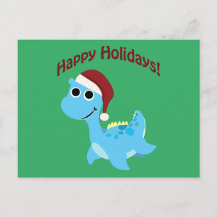 Frohe Feiertage! Süße Nessie Feiertagspostkarte