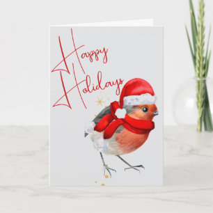 Frohe Feiertage Tweety Bird Weihnachts-Grußkarte Feiertagskarte