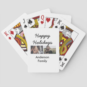 Frohe Feiertage Vater Sohn Weihnachten Foto Famili Spielkarten
