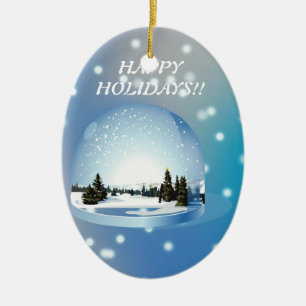 Frohe Feiertage Verzierung! Keramikornament