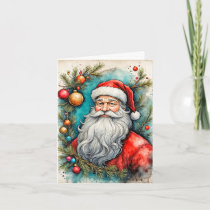Frohe Feiertage von Santa Claus Feiertagskarte