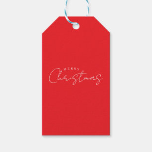 Frohe Feiertage Weihnachten Neujahr Saison Rot Geschenkanhänger
