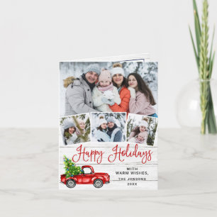 Frohe Feiertage Weihnachten Rot Farm LKW 4 Foto