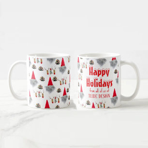Frohe Feiertage Weihnachten rot grün Geschäftstass Kaffeetasse