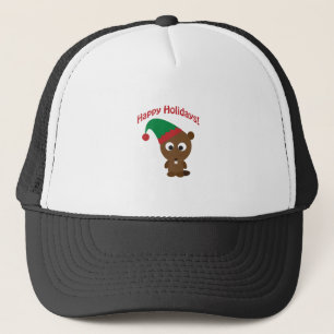 Frohe Feiertage! Weihnachts-Biber-Elf Truckerkappe