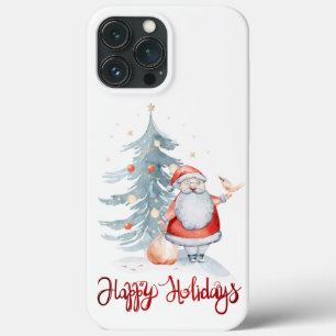 Frohe Feiertage, Weihnachtsmann Tannenbaum Case-Mate iPhone Hülle