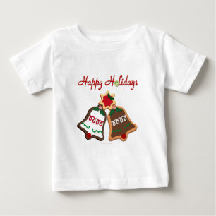 Frohe Feiertage Weihnachtsplätzchen Glocken Baby T-shirt