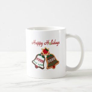 Frohe Feiertage Weihnachtsplätzchen Glocken Tasse